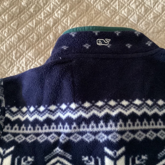 Vineyard vines boys size 16 fleece sweater snowflake theme - Picture 13 of 16